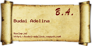 Budai Adelina névjegykártya